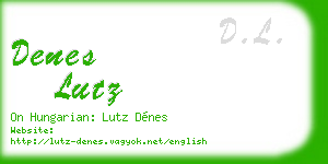 denes lutz business card